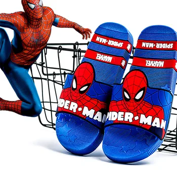 

Boy slippers summer Cool cartoon spiderman indoor Take a bath Go out Non-slip Soft bottom child sandals