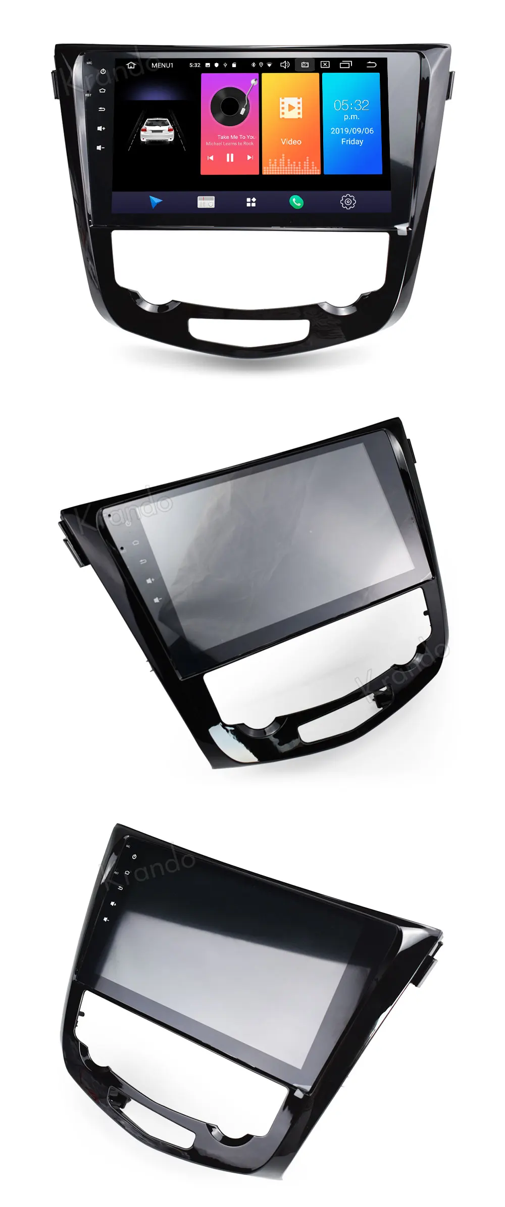 Flash Deal Krando Android 9.0 10.1" Full touch screen car radio player for Nissan Qashqai 2014-2017 navigation multimedia system GPS 0