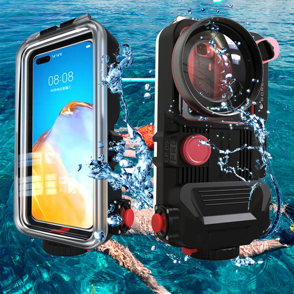 for Iphone 12  for Huawei Mate40pro for Xiaomi 9 Bluetooth Universal Mobile Phone Waterproof Case Housing Underwater Diving