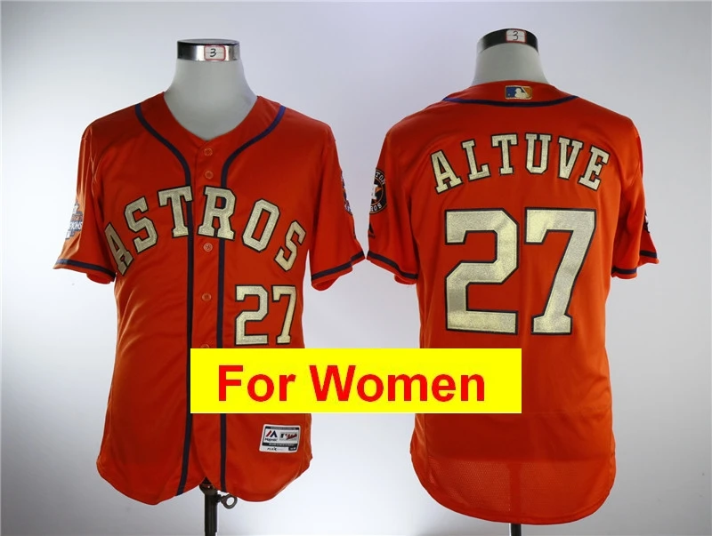 Wowomen Houston Jose Altuve Alex Breg женщины Джефф Бэгвелл Нолан Райан Флекс и крутой базовый игрок Джерси - Цвет: Серебристый