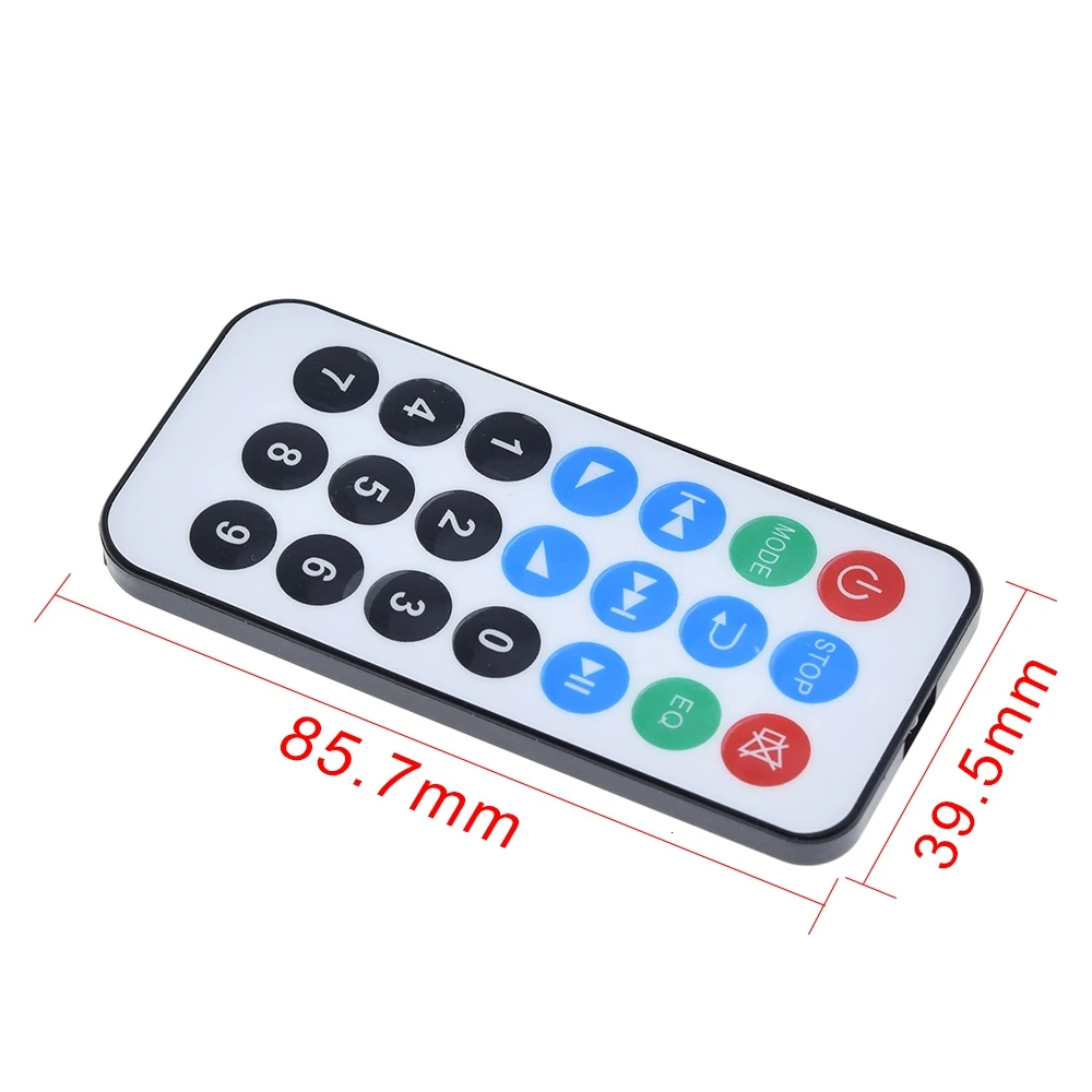 1/3/5 Stück 21-Tasten-MP3-Decoderplatine mit Fernbedienung ohne Batterien – Detail 10