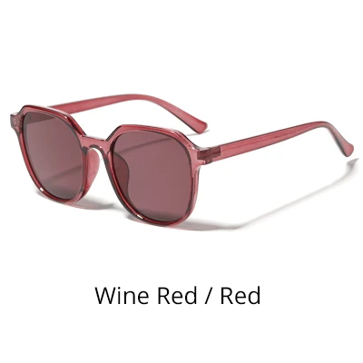 Wine Red - Red Kilig, Ретро стиль, солнцезащитные очки для женщин, фирменный дизайн,, Винтажные Солнцезащитные очки, уф400, женские очки, пластиковая оправа, солнцезащитные очки W813060 - Цвет линз: Wine Red - Red