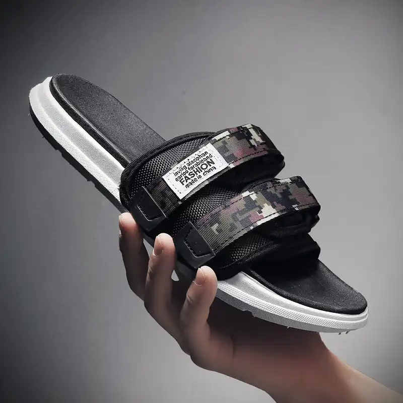 Mens slippers with velcro strap Clearance