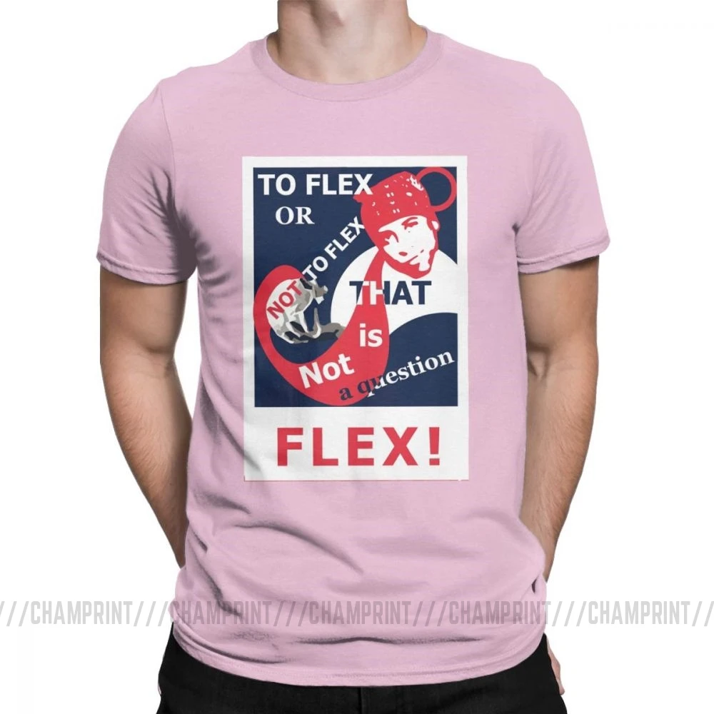 To Flex Or Not To Flex That Is A Question футболка для мужчин Ricardo Milos Эстетическая Vaporwave забавные хлопковые футболки подарок идея Топы - Цвет: Розовый