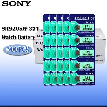 

500pcs Sony 100 Original 371 SR920SW 920 LR920 AG6 LR920 LR69 171 1.55V Silver Oxide Watch Battery Watch Battery MADE IN JAPAN