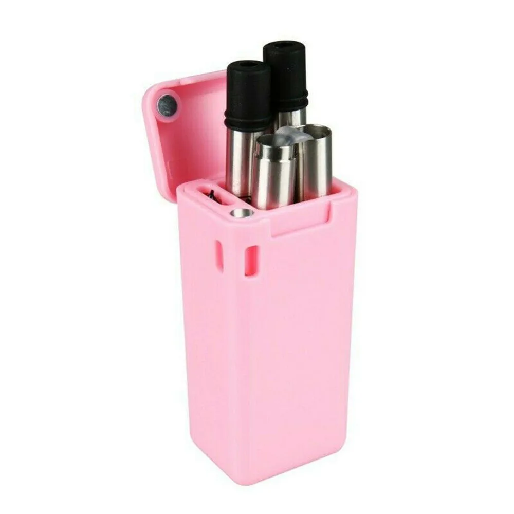 

Metal Straw Folding Portable Silicone Straw with Storage Holder Box Reusable Stainless Steel Straws Set Kitchen Bar Accessories