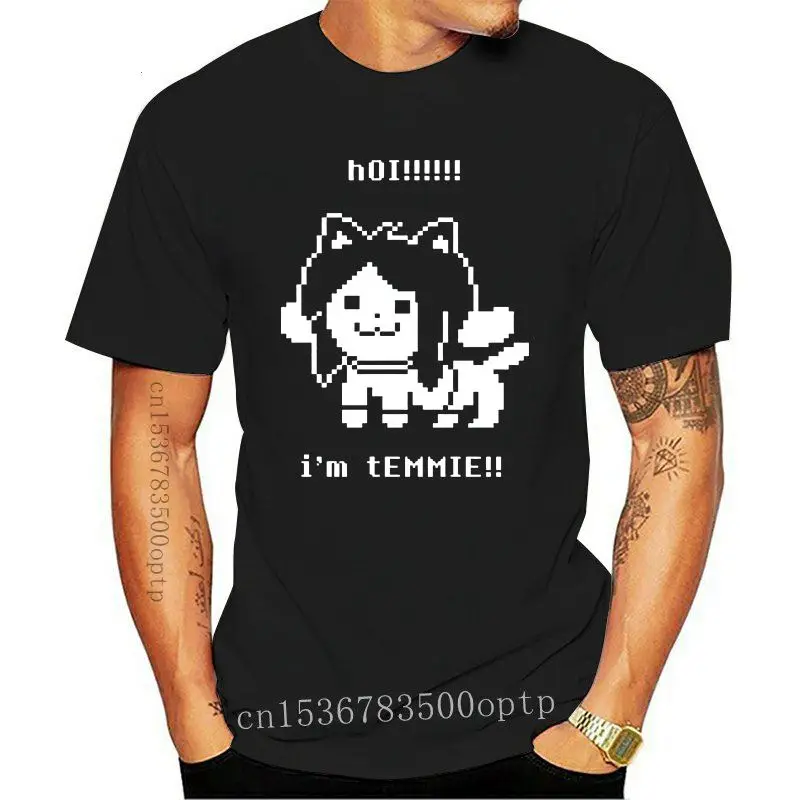 Undertale Temmie - Hot! Я темми! Футболка без этикеток на заказ модная мужская футболка