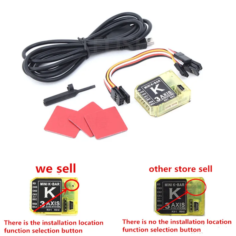 K8 3 оси гироскопа Кбар V2 5.3.4PRO гироскоп Flybarless стабилизации Системы Bluetooth модуль для
