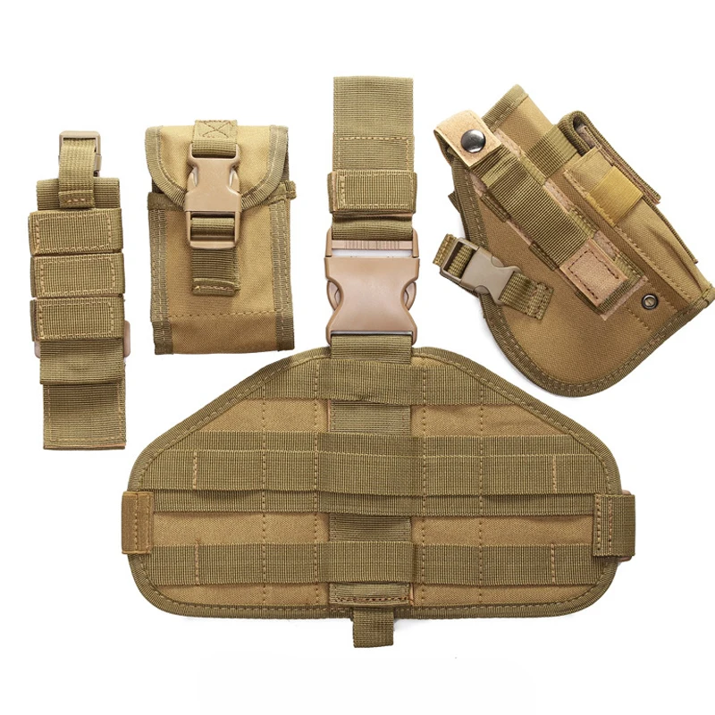 Tactical Hunting Holsters Pouches Camouflage Nylon Universal Pistol Gun Case Military Army Glock Gun Thigh Leg Holster