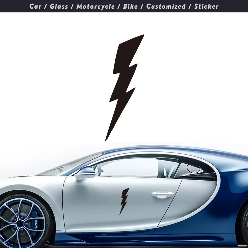 

Simple Panoramic Domineering A Ray Of Thunder Rushed Down Vivid Motorcycle Car Sticker and Decal