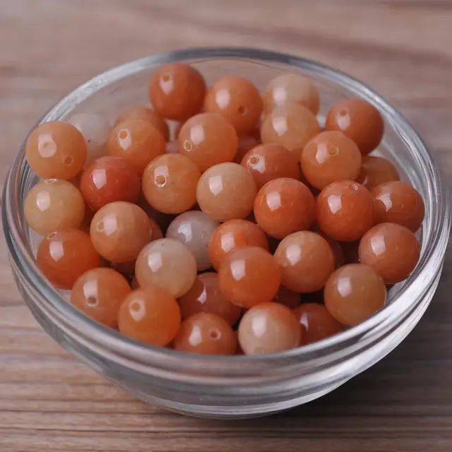 Round 4mm 6mm 8mm 10mm 12mm Natural Stone Rock Loose Spacer Beads lot for Bracelet Jewelry Making Findings DIY Crafts Aventurine