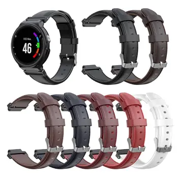 

Genuine Leather Watchband Wrist Strap Bracelet Replacement for Garmin Forerunner 220/230/235/620/735/S20/S5/S6 Smart Watch Acces