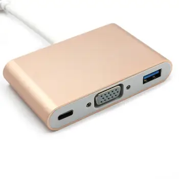 

USB 3.1 Type C to VGA USB 3.0 USB-C Charging Video Converter HUB Adapter Cable