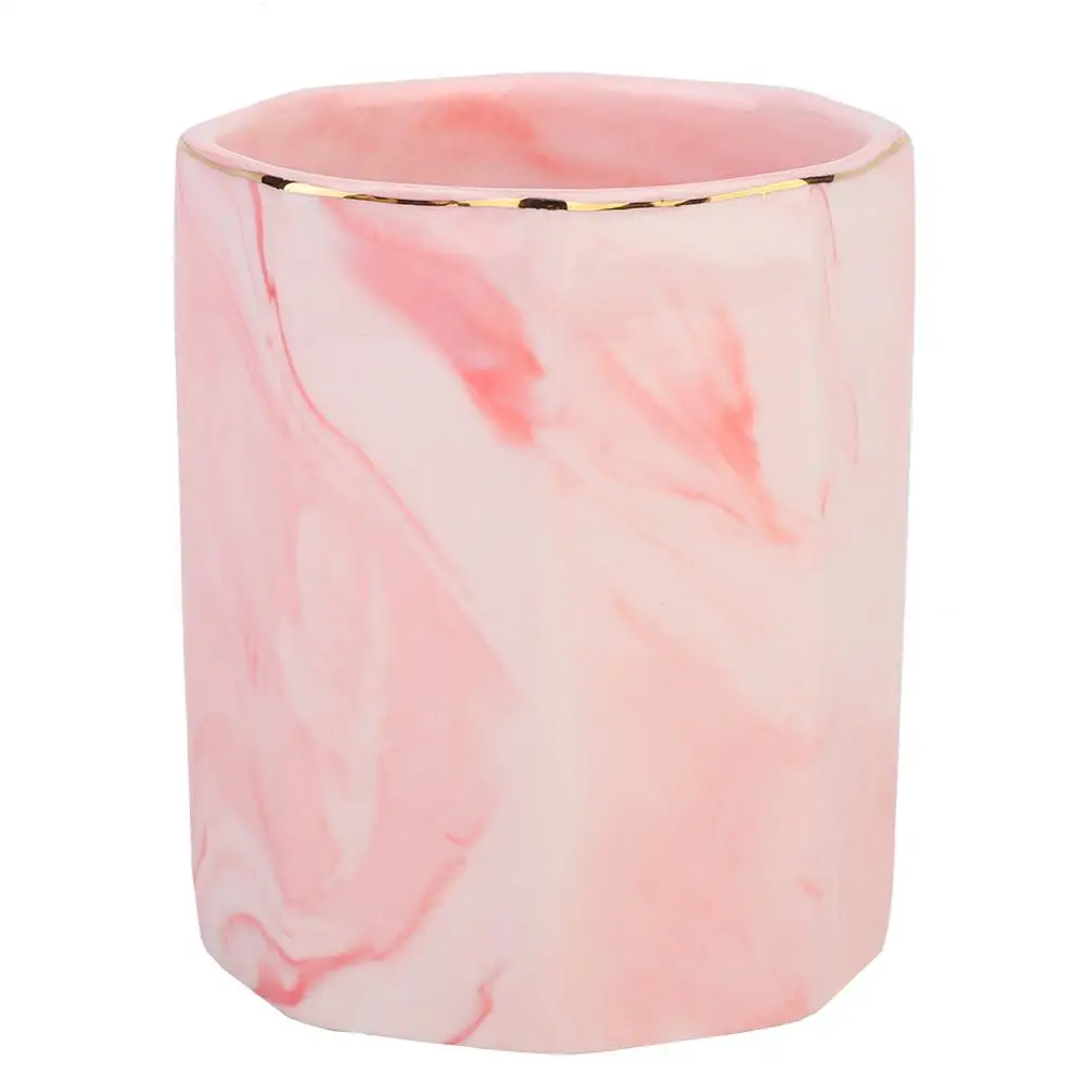 Marbling чехол для хранения кистей для макияжа с золотым краем с держателем для инструментов для дизайна ногтей