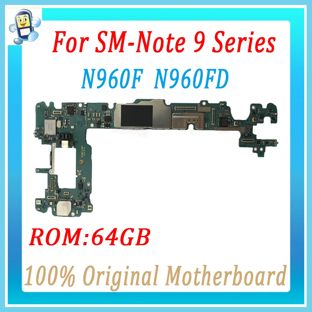 Оригинальная материнская плата для оригинального samsung Note 9 N960F N960FD разблокированная материнская плата Android логическая плата с полными чипами