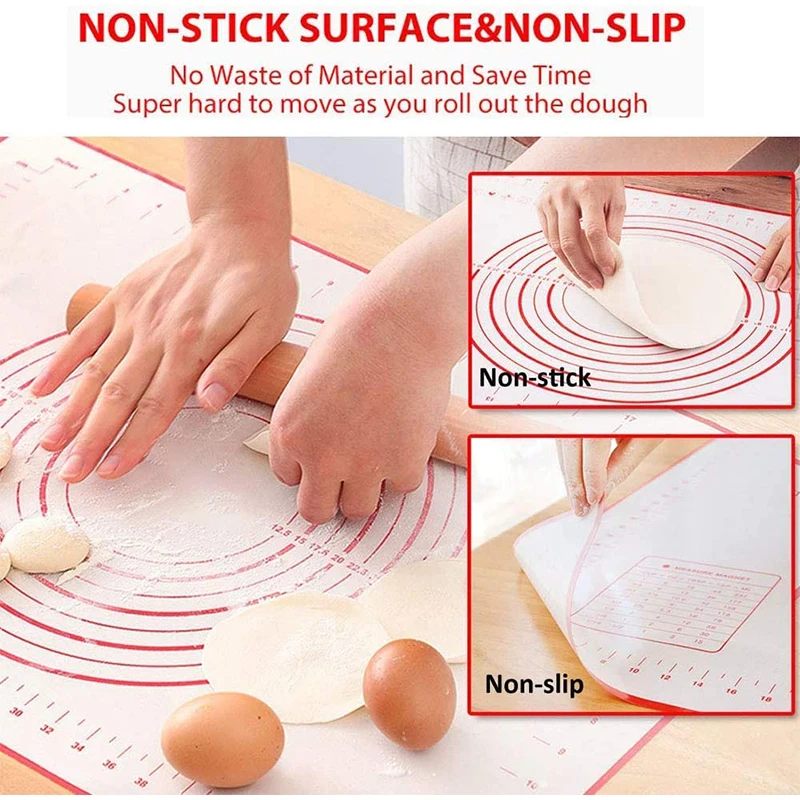 Tapis en Silicone cuisine p¿¿trissage pate tapis de cuisson cuisson gateau  patisserie antiadh¿¿sif roulement pate tampons outils feuille accessoires