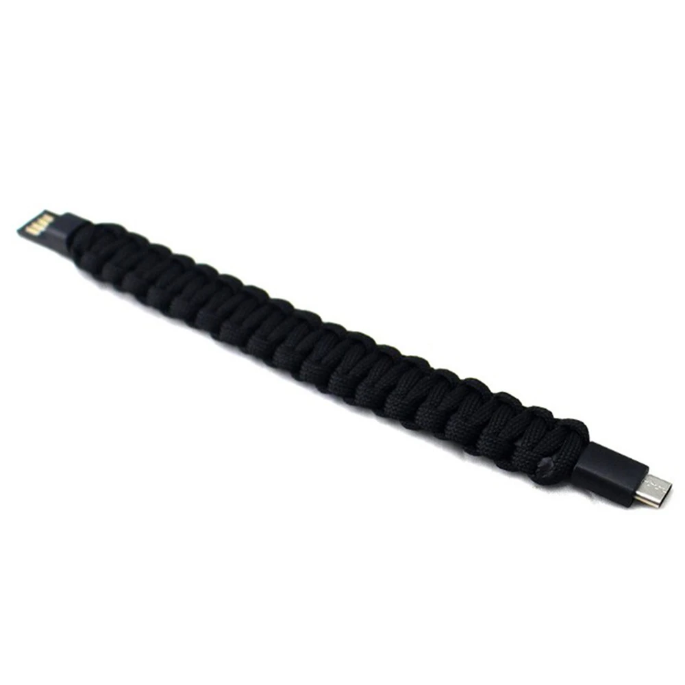 B Телефонный зарядный кабель для передачи данных браслет Плетеный USB кабель для передачи данных для мобильного телефона браслет Модный наружный миниатюрный для путешествий для HUAWEI - Цвет: B