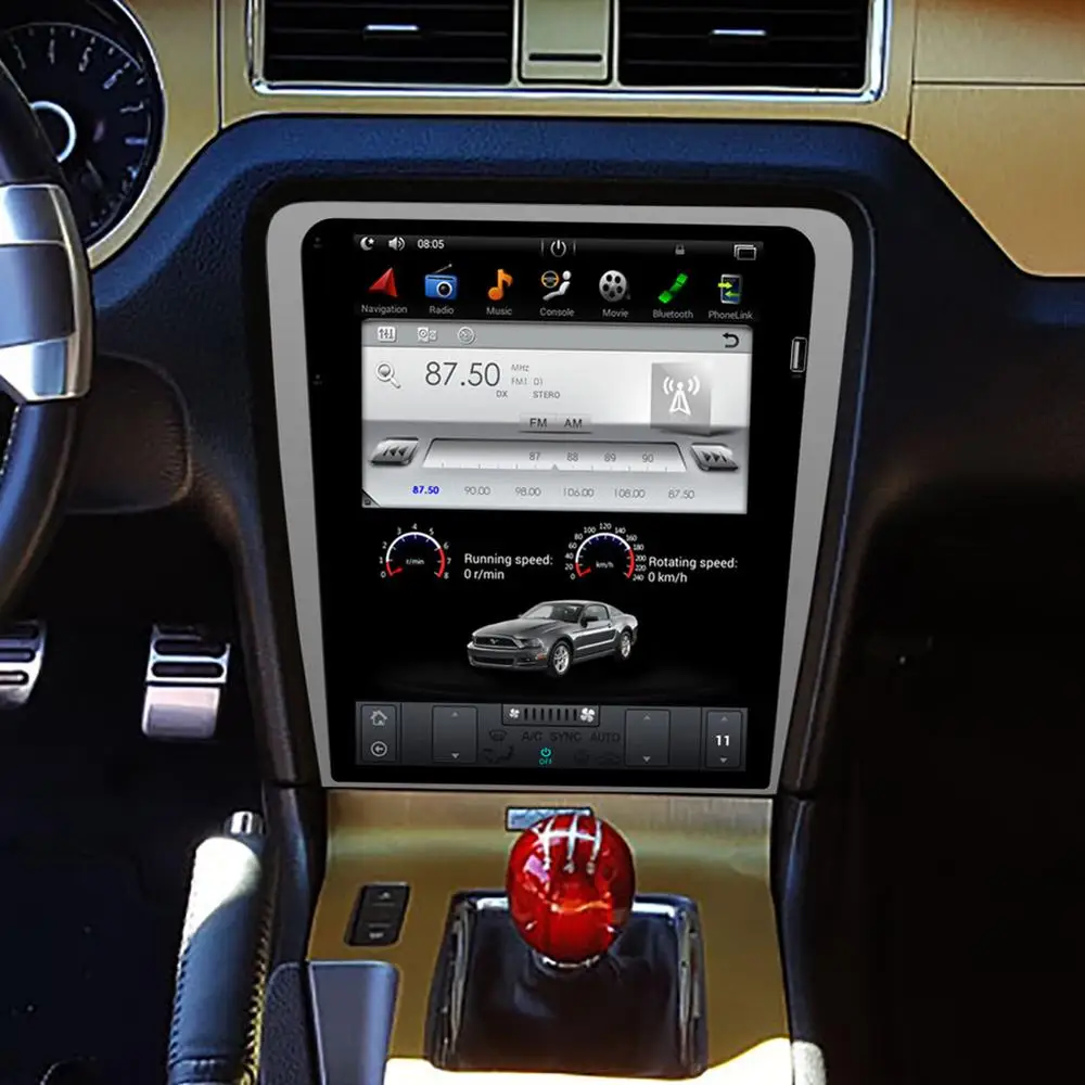 Discount Chogath  10.4inch car multimedia player Android 7.0 Car Radio GPS Navigation Player for Ford Mastang 2009-2015 with Bluetooth 1