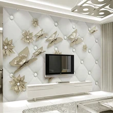 Пользовательские 3D обои европейский стиль красивая бабочка фото настенные фрески для гостиной ТВ фон домашний декор настенная ткань 3D