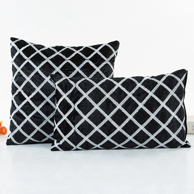 Диванные подушки, наволочка для подушки Coussin Pillow Travesseiro Kussenhoes, чехол для украшения, Cojines Almofada Decorativos Capa Car - Цвет: Черный