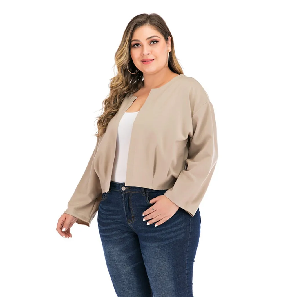 Женская куртка новинка 2019 Осень-зима одноцветная Круглый ворот свободное