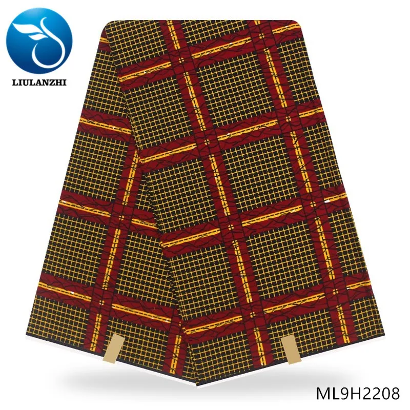 BEAUTIFICAL восковая ткань высокого качества, 6 ярдов, хлопок, африканская восковая ткань, настоящая голландская восковая печать, ML9H2208-25