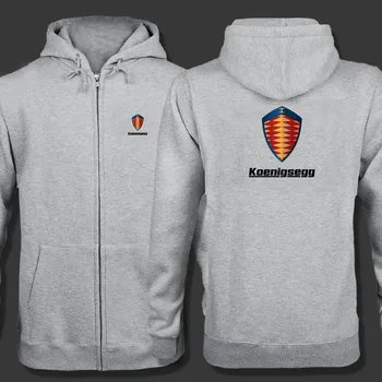 

Spring Cardigan Men Koenigsegg logo zipper Hoodies Jacket Print Clothing Fashion Casual zipper Sweatshirt