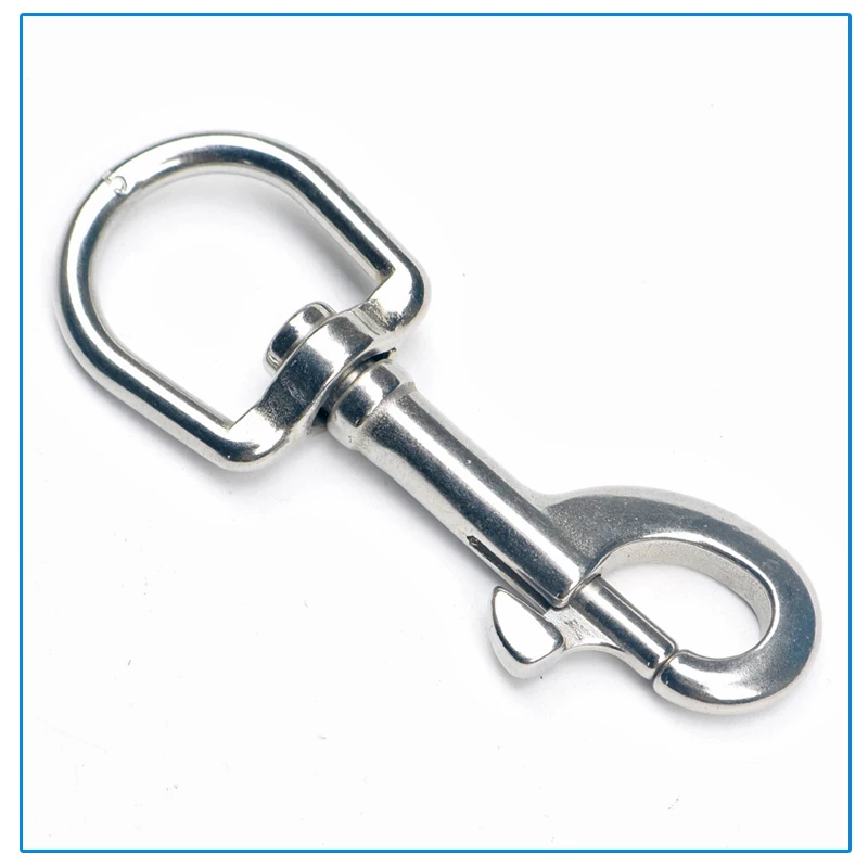 115mm 304 Stainless Steel Swivel-Eye Bolt Snap Hook Trigger Bolt for Pet Leash