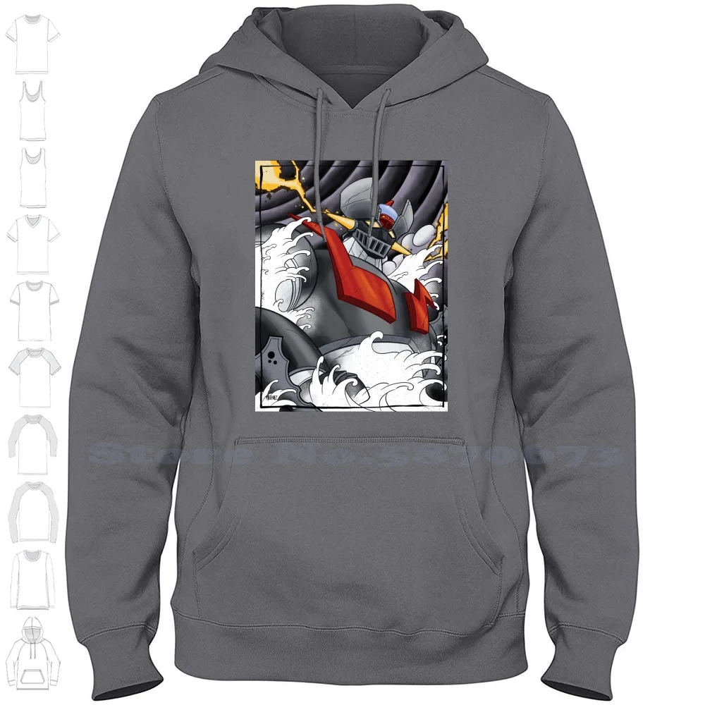 Z Felpa Con Cappuccio A Maniche Lunghe Felpa Mazinga Transorz Manga Anime Gambitsink Robot Giantrobot