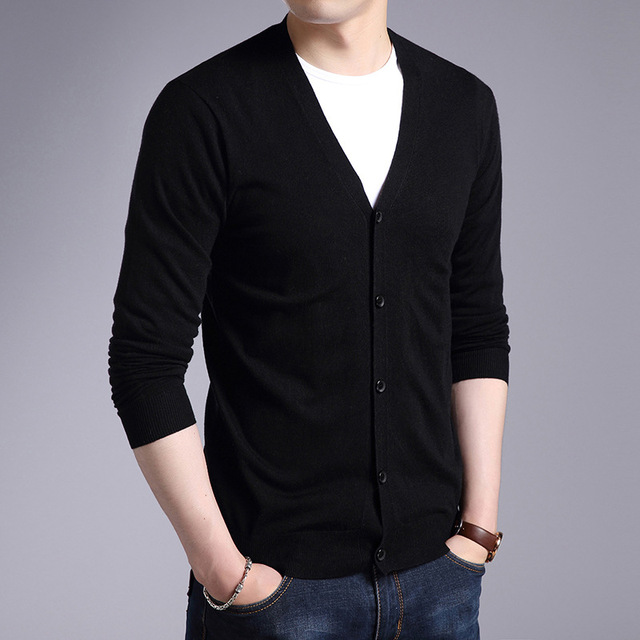 2022 Brand New Autumn Men's Sweater Jackets Cardigan V-neck Fashion Slim Overcoat for Male Sweater Jacket Clothing