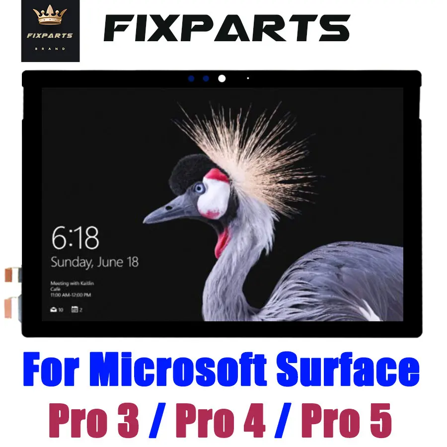 Pаспродажа Pro 5 дисплей для microsoft Surface Pro 3 font b lcd b font Pro 4 дисплей кодирующий преобразователь сенсорного экрана в сборе для Surface Pro 3 1631 font b lcd b font панель ПК