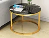 Tempered Glass Round Coffee Table for Living Room 2 in 1 Combination Cafe Table Easy Assembly Center Table ► Photo 2/6