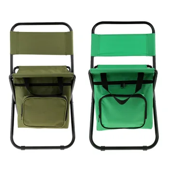 

Portable Cooler Bag and Folding Chair All In One Camping Picnic Fishing Festival Stool with Backrest