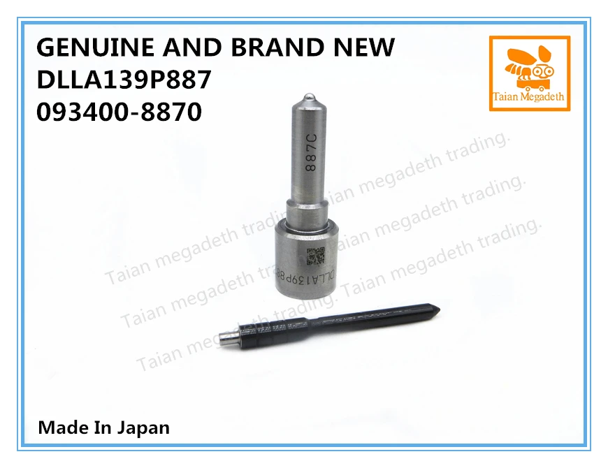 GENUINE AND BRAND NEW DIESEL FUEL INJECTOR NOZZLE DLLA139P887 093400-8870 FOR 095000-6490 RE529118 RE546781 |