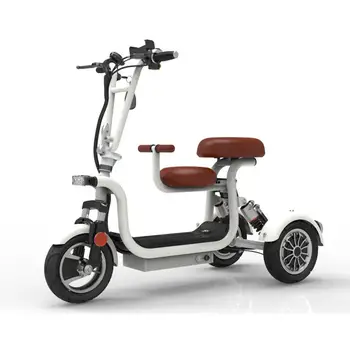 

New Electric Tricycle 3 Wheel Electric Bicycle 10 Inch 400W 48V 60KM Portable Parent Child Electric Scooter