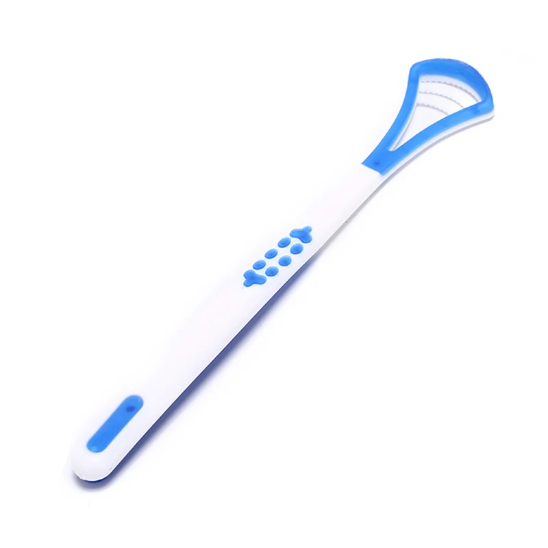 1Pc Tongue Cleaner Bad Breath New Hot Away Hand Scraper Brush Silica Handle Oral Hygiene Dental Care Cleaning