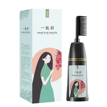 

Plant Hair Dye Cream With Comb Multi-color Hair Dye Temporary Cream Salon DIY Hair Color Wax