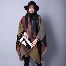 

Pullover Scarf Women Knitting Poncho Autumn Scarf New 2021 Ring Female Fashion Poncho Winter Clothing Warm Scarf