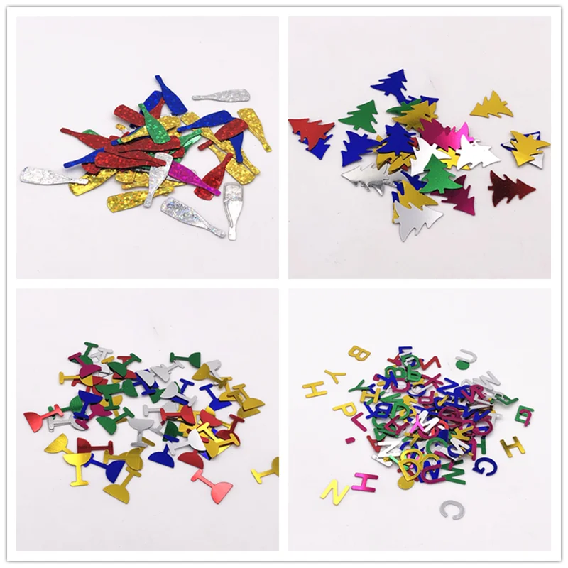 

10g Christmas Trees Crown Wine Glass Letter Sequins DIY Christmas Decoration Paillettes Women Garments Sewing Craft Lentejuelas