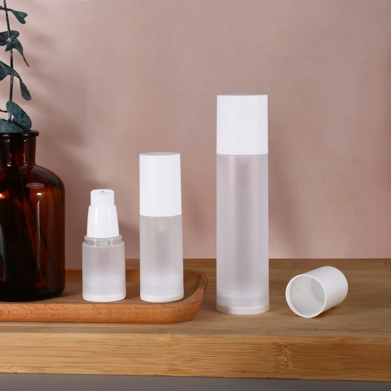 10Pcs 15g 20g 30g 50g Small volume Refillable bottle liquid Lotion Airless Vacuum bottles Plastic Travel Cosmetic Container