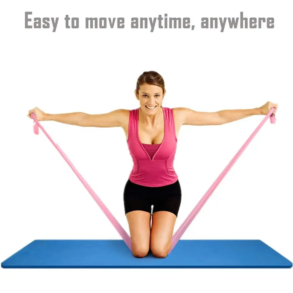 WIKDAY Fasce Di Resistenza Elastiche Per Allenamento – Set Da 5 Livelli Con Ancoraggio Porta, Borsa E Istruzioni – Lattice Naturale Per Palestra E Stretching - 3