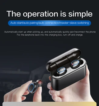 

A1 TWS Bluetooth Earphone 5.0 Music Wireless Headphones 6D In-ear Sports Headset Support Touch HD Call Business For Smart Phone