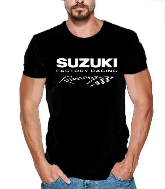 Новая летняя футболка для Suzuki фанатов SUZUKI S car shop с короткими рукавами одежда