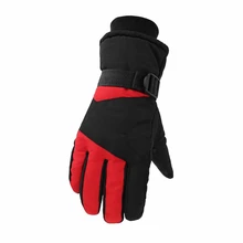 Skiing Gloves Full Finger Water Resistant Thick Thermal Fluffy Handwear Outdoor Winter Motorcycle Riding Snow Cycling Gloves