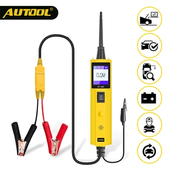 

AUTOOL BT260 Car Electrical Circuit Tester Electric Voltage Electrical Component Test Meter LED 12V 24V Power Diagnostic Tools