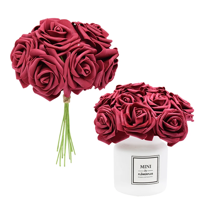 30 Color Espuma Rosa Artificial Flor Fiesta Boda Novia Ramo Decoración del hogar 