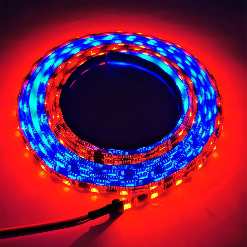 WS2811 5050 SMD RGB лента Адресуемая 30/48/60 светодиодов/м светодиодные пиксели внешний 1 Ic