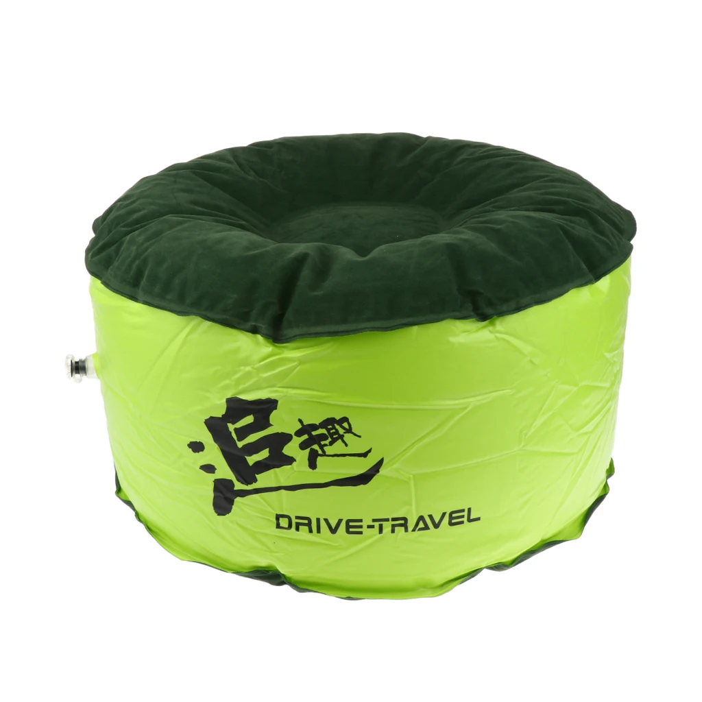 Outdoor Camping Inflatable Stool Ottoman Portable Air Chair PVC Folding Seat