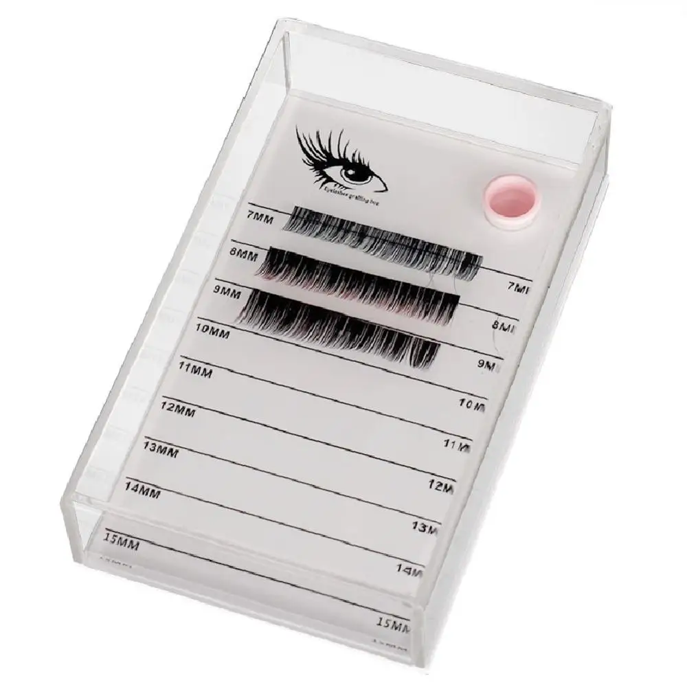 

Eyelash Storage Box Organizer Transparent Box False Eyelashes Glue Pallet Holder Grafting Makeup Eye lash Display Container Box