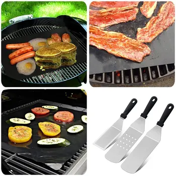 

Hot-Selling 3/6 Pcs Outdoor Stainless Steel Barbecue Tool Set Combination Barbecue Spatula Grill Spatula Bbq Grill